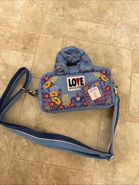 Brighton Blue Floral Bandana Crossbody Purse